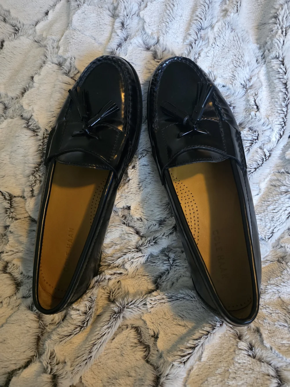 Cole Haan Classic Black Men's Pinch Tassel Loafers Sz 9 EUC 03506